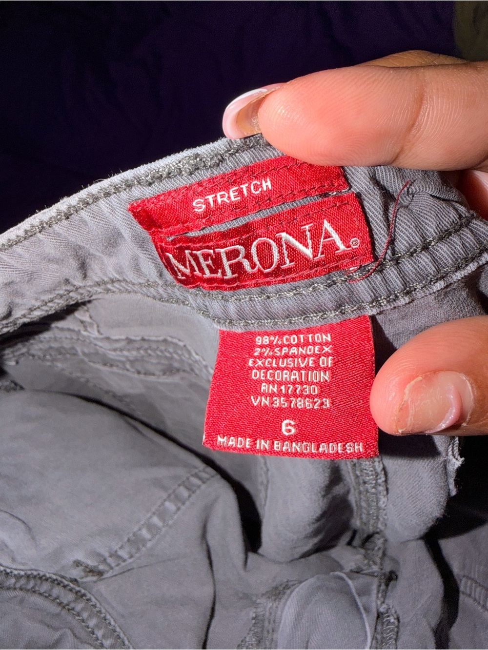 Merona Light Gray Flare Cargo Jeans - Picture 3 of 3